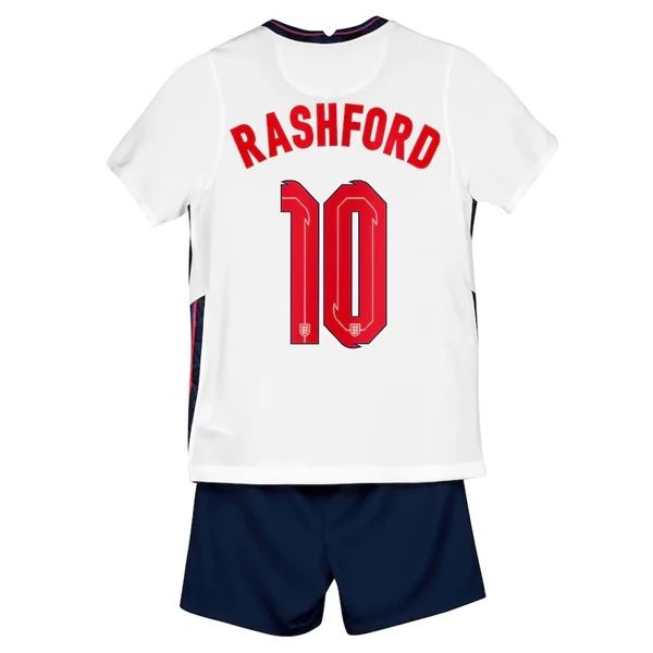 Camisola Inglaterra Marcus Rashford 10 Criança 1º Equipamento 2021