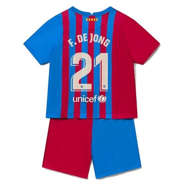 Camisola FC Barcelona F. De Jong 21 Criança 1º Equipamento 2021-22