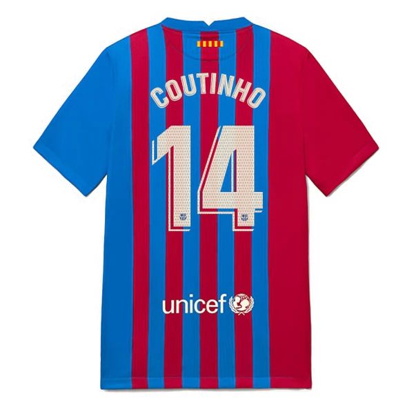 Camisola FC Barcelona Philippe Coutinho 14 1º Equipamento 2021 2022
