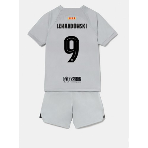 Camisola FC Barcelona Lewandowski 9 Criança 3º Equipamento 2022-23
