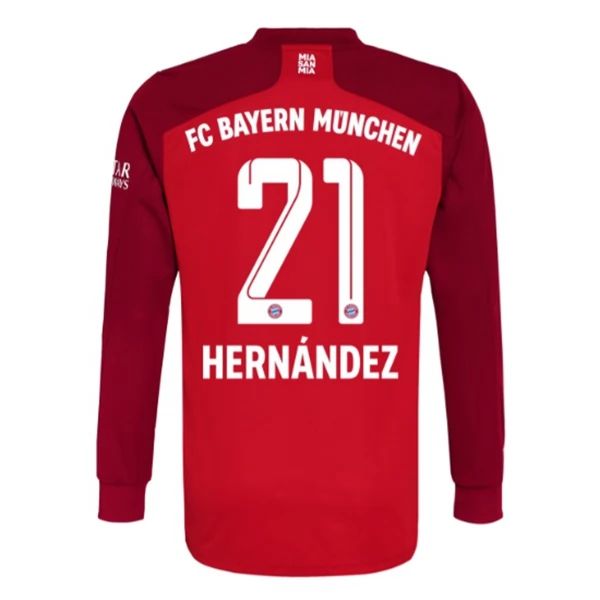 Camisola FC Bayern München Hernandez 21 1º Equipamento 2021 2022 – Manga Comprida