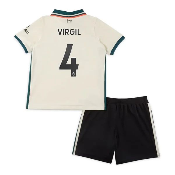 Camisola Liverpool Virgil van Dijk 4 Criança 2º Equipamento 2021-22