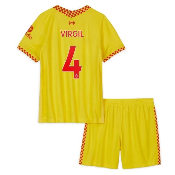 Camisola Liverpool Virgil van Dijk 4 Criança 3º Equipamento 2021-22