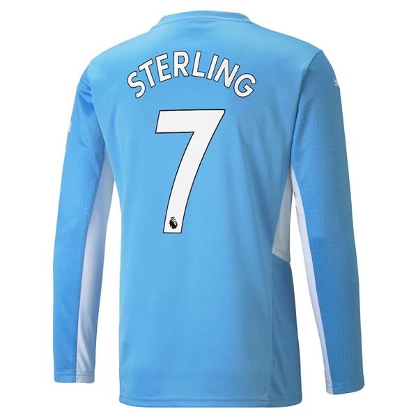 Camisola Manchester City Raheem Sterling 7 1º Equipamento 2021 2022 – Manga Comprida