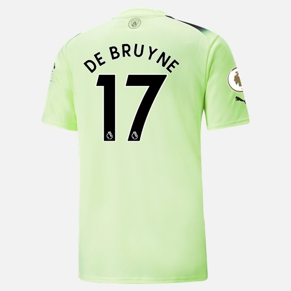 Camisola Manchester City Kevin De Bruyne 17 3º Equipamento 2022 2023