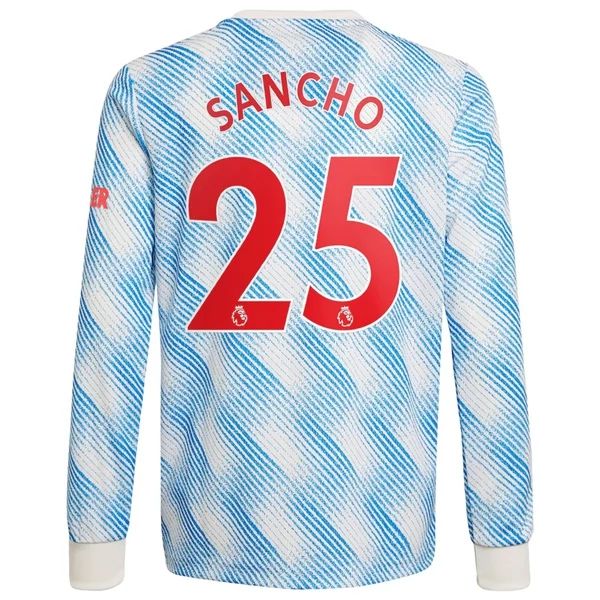 Camisola Manchester United Jadon Sancho 25 2º Equipamento 2021 2022 – Manga Comprida