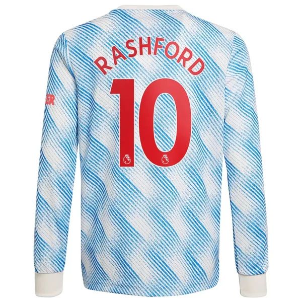 Camisola Manchester United Marcus Rashford 10 2º Equipamento 2021 2022 – Manga Comprida