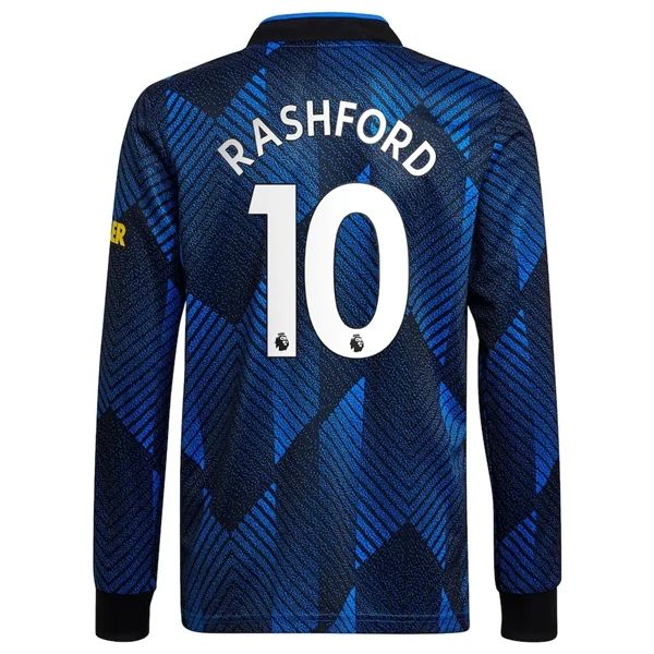 Camisola Manchester United Marcus Rashford 10 3º Equipamento 2021 2022 – Manga Comprida