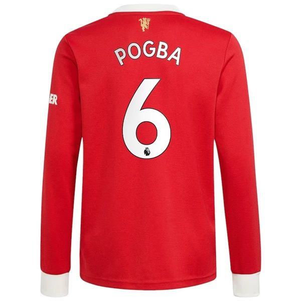 Camisola Manchester United Paul Pogba 6 1º Equipamento 2021 2022 – Manga Comprida