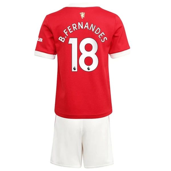 Camisola Manchester United B.Fernandes 18 Criança 1º Equipamento 2021-22