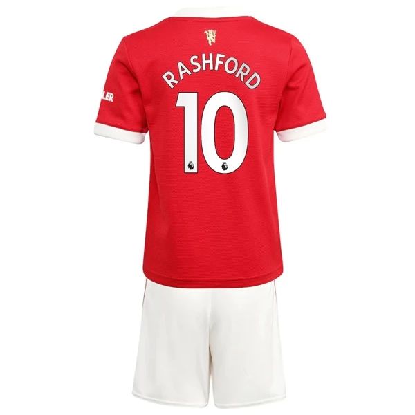 Camisola Manchester United Marcus Rashford 10 Criança 1º Equipamento 2021-22
