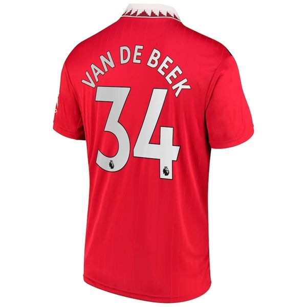 Camisola Manchester United Van De Beek 34 1º Equipamento 2022 2023