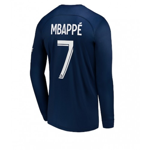 Camisola Paris Saint Germain PSG Kylian Mbappé 7 1º Equipamento 2022-23 – Manga Comprida