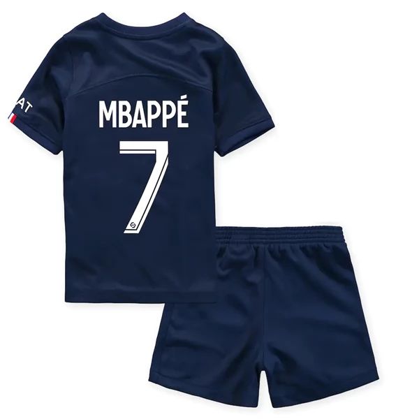 Camisola Paris Saint Germain PSG Kylian Mbappé 7 Criança 1º Equipamento 2022-23