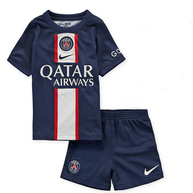 Camisola Paris Saint Germain PSG Kylian Mbappé 7 Criança 1º Equipamento 2022-23