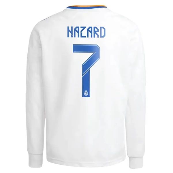 Camisola Real Madrid Eden Hazard 7 1º Equipamento 2021 2022 – Manga Comprida