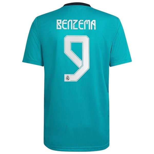 Camisola Real Madrid Karim Benzema 9 3º Equipamento 2021 2022