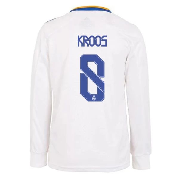 Camisola Real Madrid Toni Kroos 8 1º Equipamento 2021 2022 – Manga Comprida