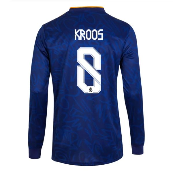 Camisola Real Madrid Toni Kroos 8 2º Equipamento 2021 2022 – Manga Comprida