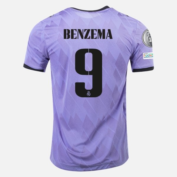 Camisola Real Madrid Karim Benzema 9 2º Equipamento 2022 2023
