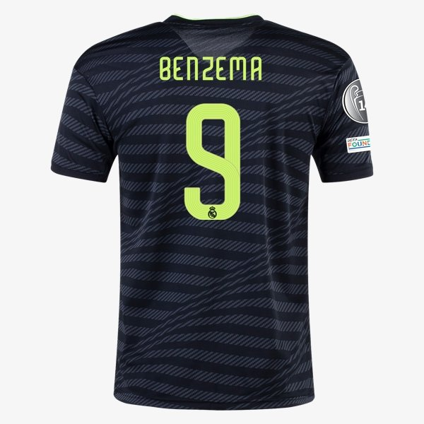 Camisola Real Madrid Karim Benzema 9 3º Equipamento 2022 2023