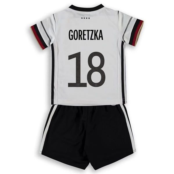 Camisola Alemanha Leon Goretzka 18 Criança 1º Equipamento 2021