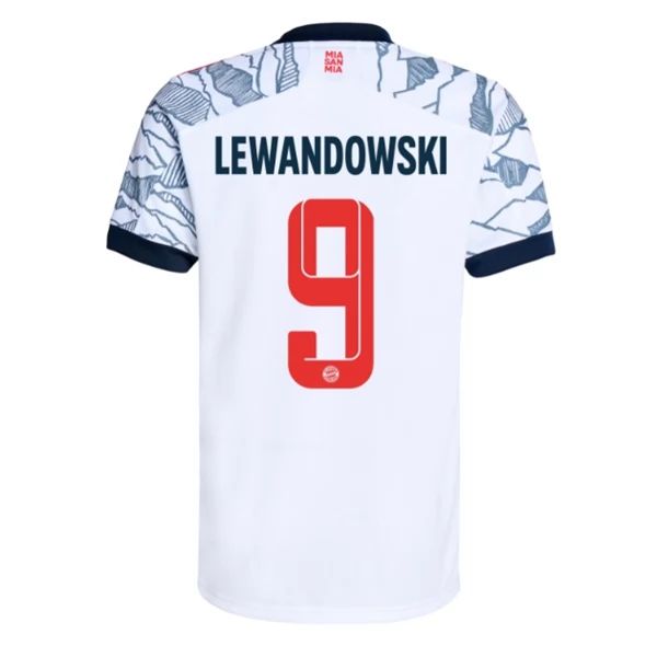 Camisola FC Bayern München Robert Lewandowski 9 Equipamento 3ª 2021 2022