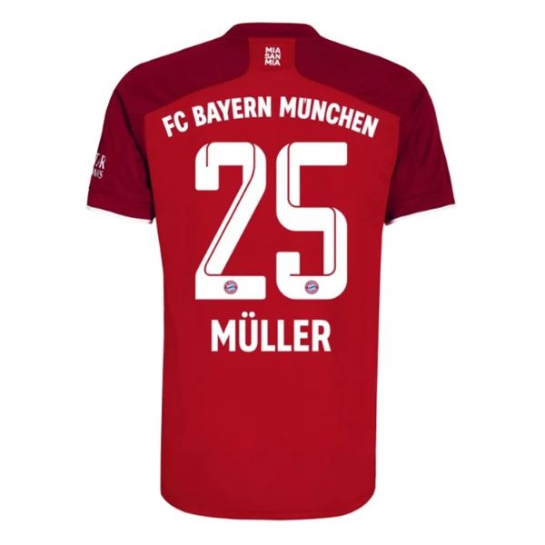 Camisola FC Bayern München Thomas Müller 25 Equipamento Principal 2021 2022