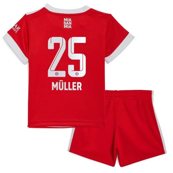 Camisola FC Bayern München Thomas Müller 25 Criança Equipamento Principal  2022-23