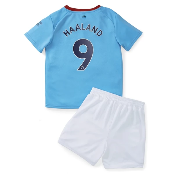 Camisola Manchester City Erling Haaland 9 Kid Home Football Kits 2022-23