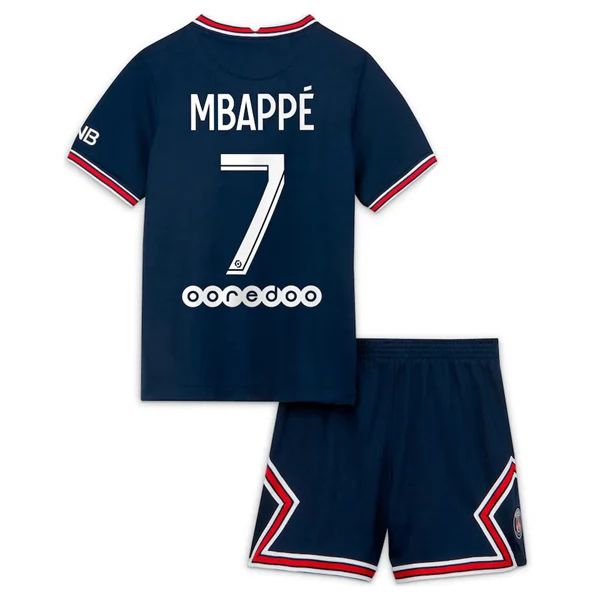 Camisola Paris Saint Germain PSG Kylian Mbappé 7 Criança Equipamento Principal  2021-22