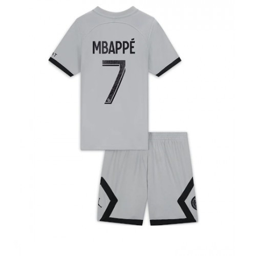 Camisola Paris Saint Germain PSG Kylian Mbappé 7 Criança Equipamento Alternativa  2022 2023