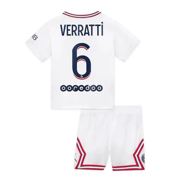 Camisola Paris Saint Germain PSG Marco Verratti 6 Fourth Criança Equipamento Principal  2021-22
