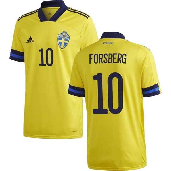 Camisola Suécia Forsberg 10 1º Equipamento 2021