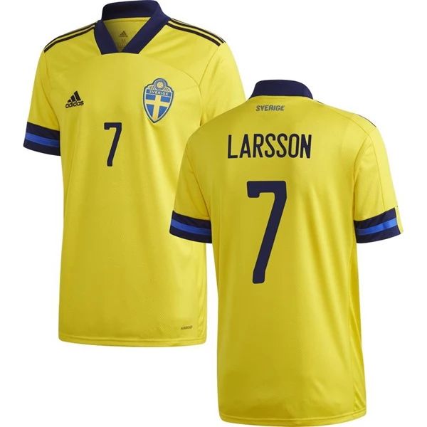 Camisola Suécia Larsson 7 1º Equipamento 2021