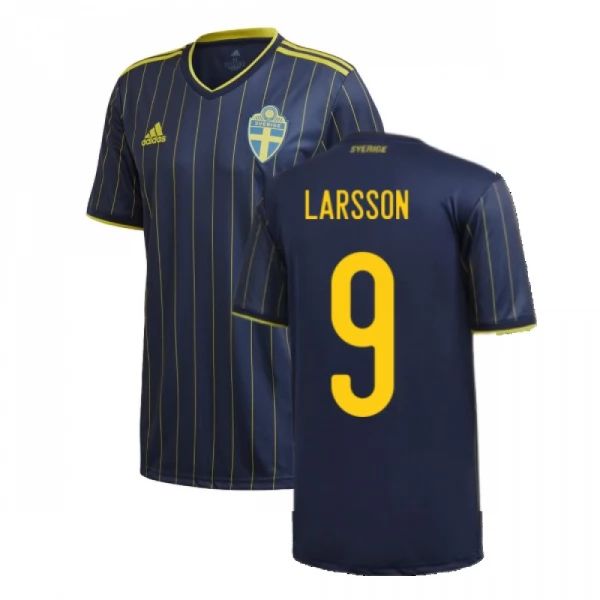 Camisola Suécia Larsson 9 2º Equipamento 2021